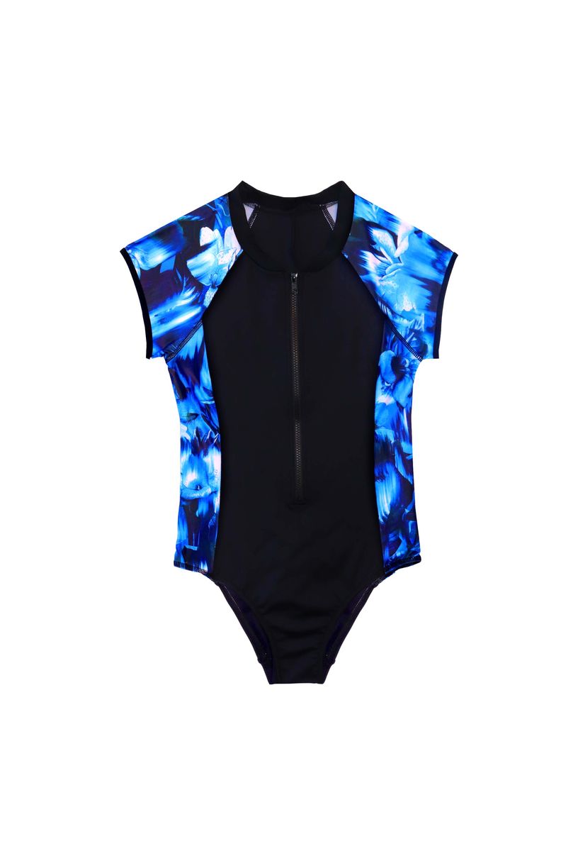 Salty Ink Ladies Short Sleeve Surfsuit - Summer Sunset