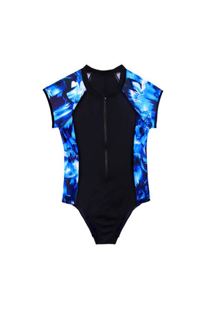 Salty Ink Ladies Short Sleeve Surfsuit - Summer Sunset