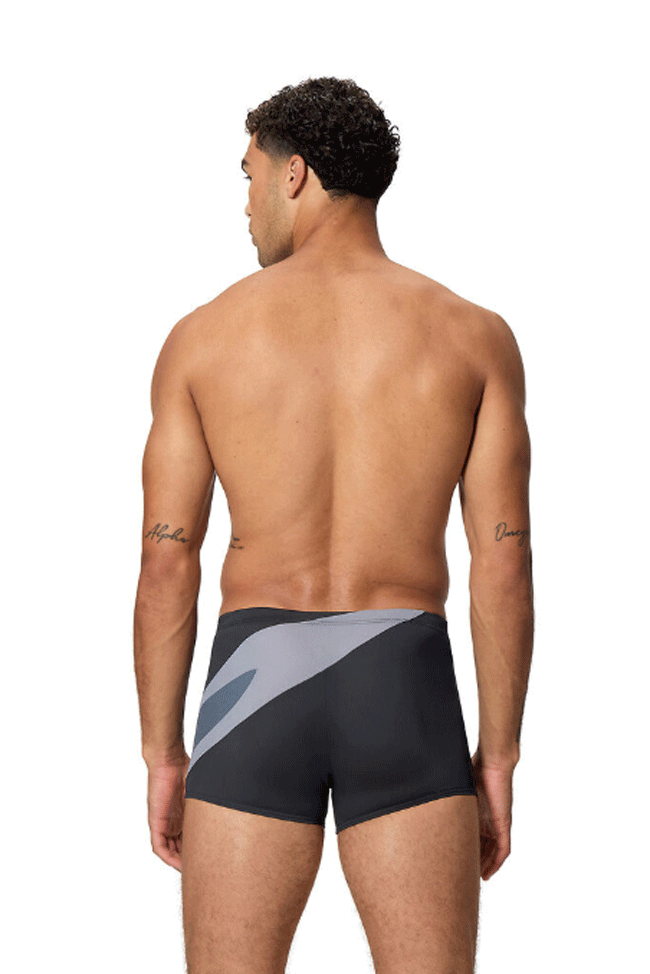 Speedo Mens Hyperboom Logo Aquashort - Coin Grey
