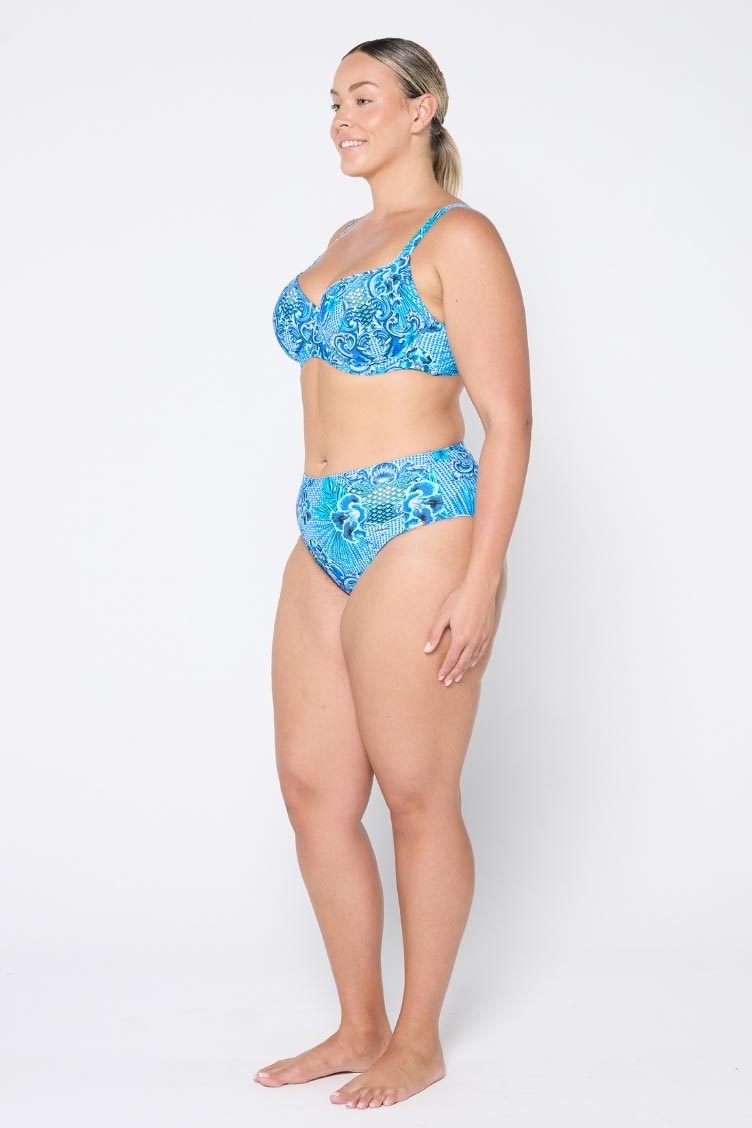 Capriosca High Rise High Waisted Pant - Mermaid