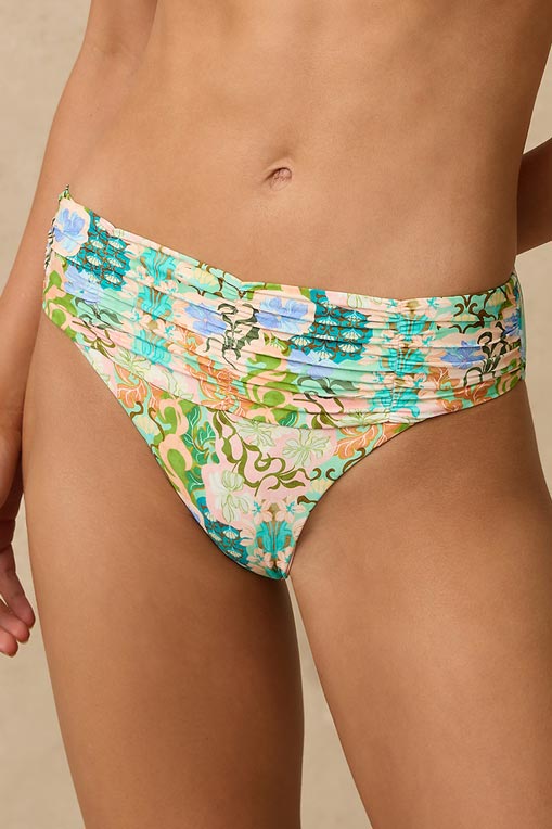 Monte & Lou Mid Rise Ruched Pant - Ayla