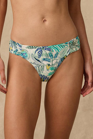 Monte & Lou Ruched Band Bikini Pant - Hydra