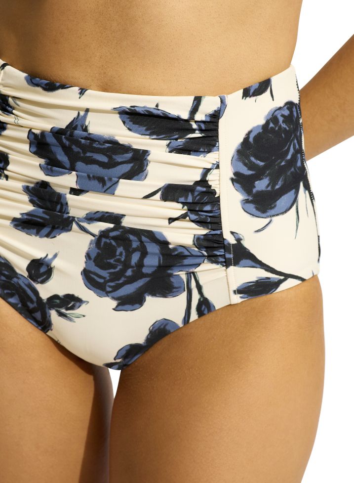 Seafolly Ruched Front High Waisted Pant - Rococo