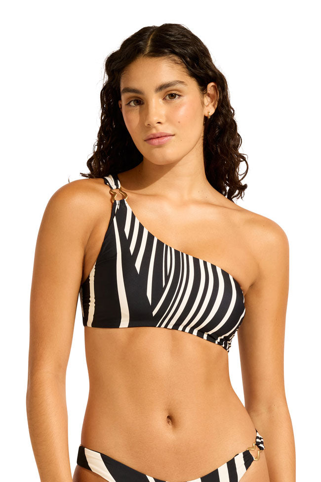 Seafolly One Shoulder Top - Coastline