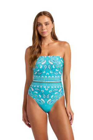 Seafolly DD Bandeau One Piece - Drift Club Bandana