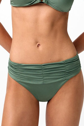 Monte and Lou Mid Rise Ruched Pant - Lustre