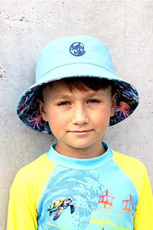 Salty Ink Little Mister Sunhat - Marina Mirage