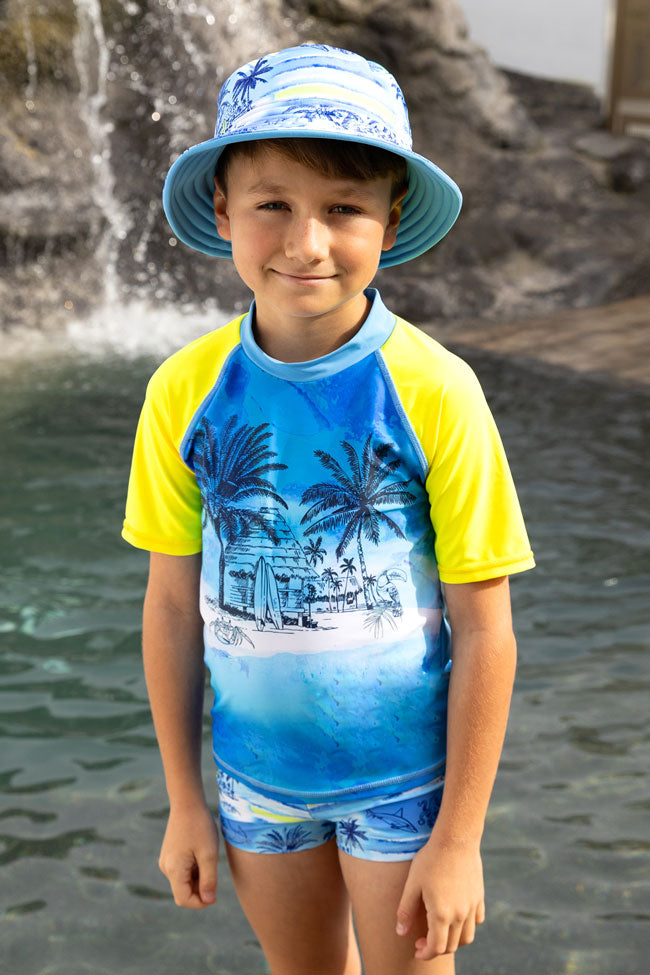 Salty Ink Boys Sunhat - Shipwrecked