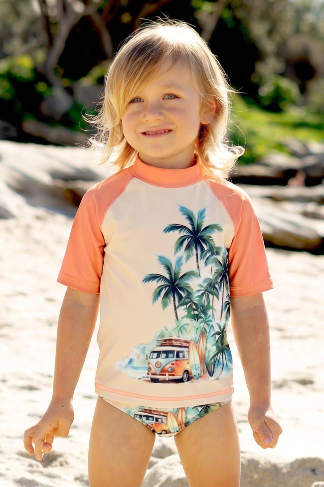 Salty Ink Little Mister Short Sleeve Rashvest - Coastal Camper