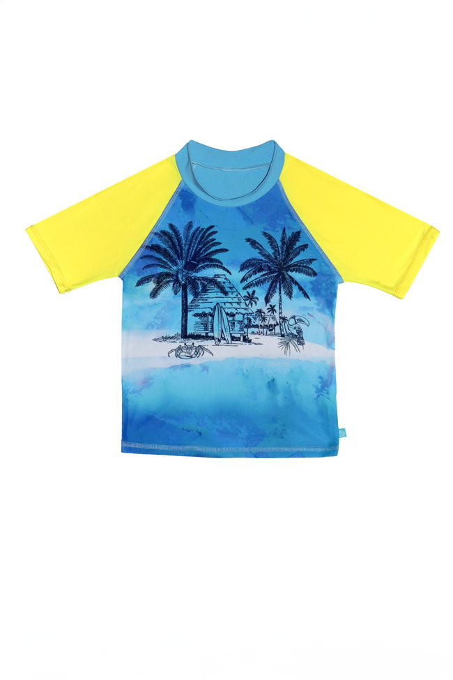 Salty Ink Boys Short Sleeve Rashvest - Shipwrecked