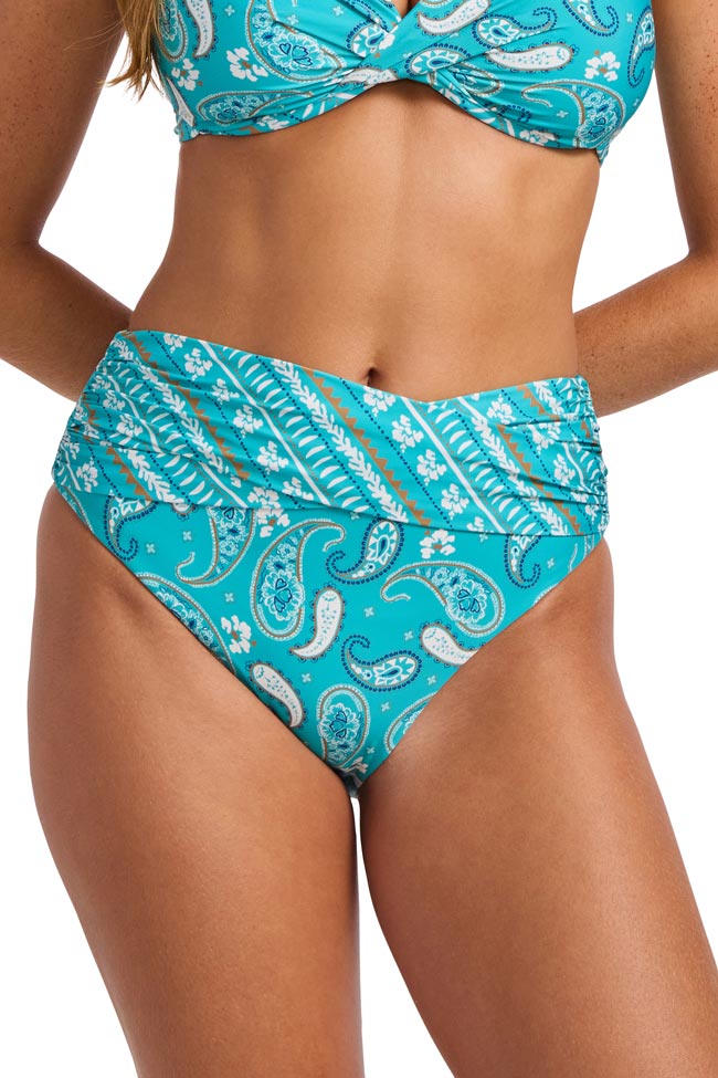 Seafolly High Waist Wrap Front Pant - Drift Club Bandana