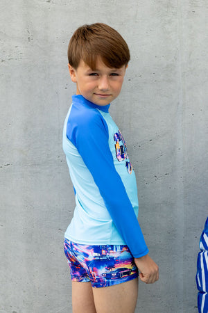 Salty Ink Boys Long Sleeve Rashvest - Arcade