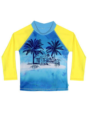 Salty Ink Boys Long Sleeve Rashvest - Shipwrecked