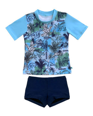 Salty Ink Boys S/S Rashvest Set - Urban Jungle