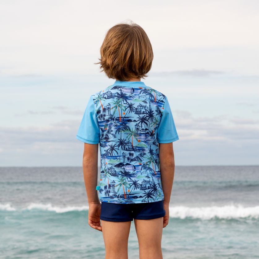 Salty Ink Boys Short Sleeve Rashvest Set - Vintage Surf