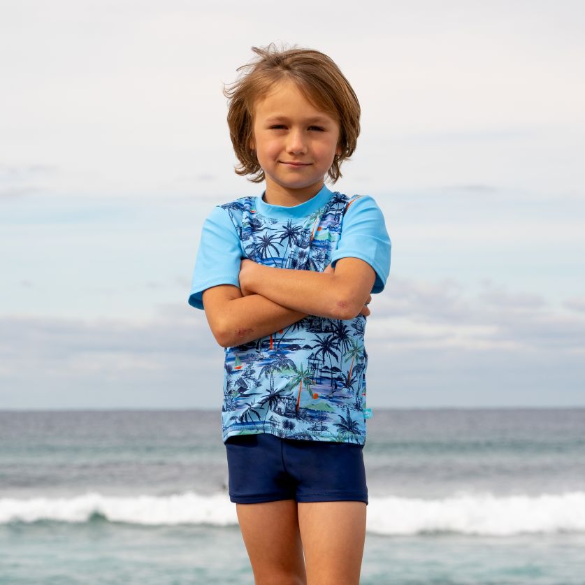 Salty Ink Boys Short Sleeve Rashvest Set - Vintage Surf