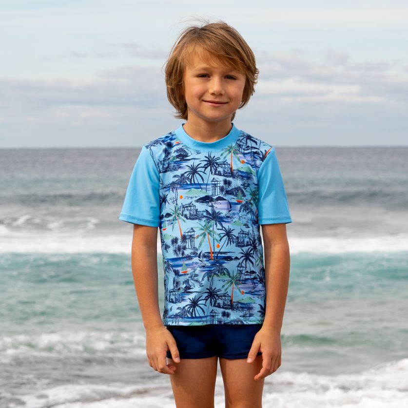 Salty Ink Boys Short Sleeve Rashvest Set - Vintage Surf