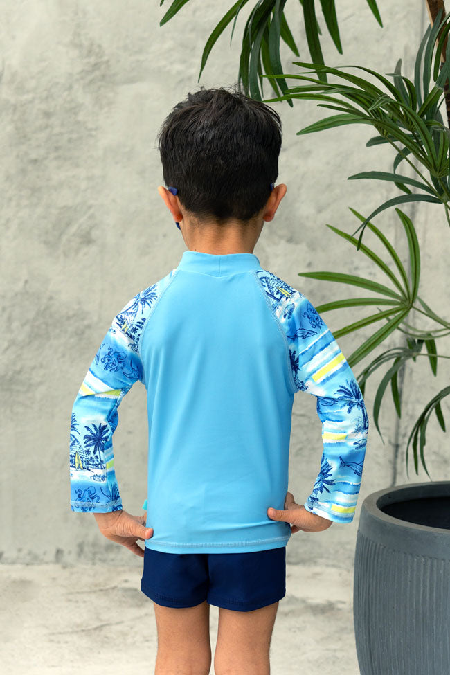 Salty Ink Boys Long Sleeve Rashvest Set - Shipwrecked