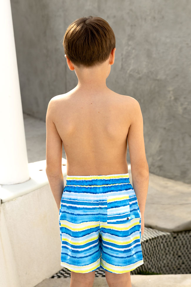 Salty Ink Boys Boardie - Shipwrecked Stripe