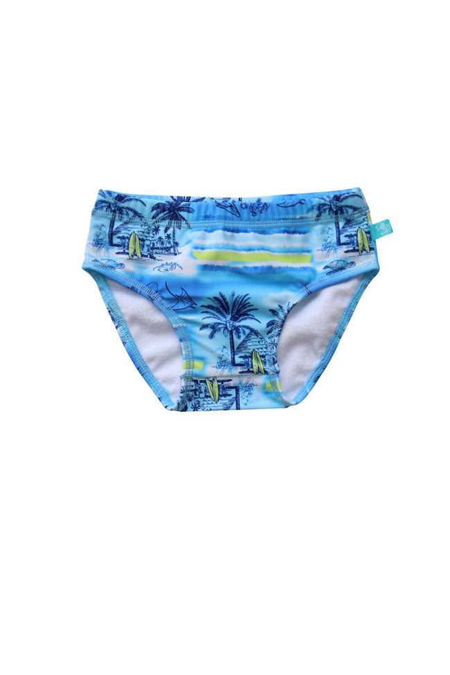Salty Ink Boys Swim Pant - Shipwrecked