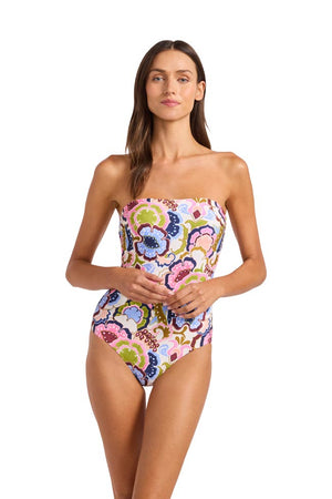 Seafolly Bandeau One Piece - Sea Blossom
