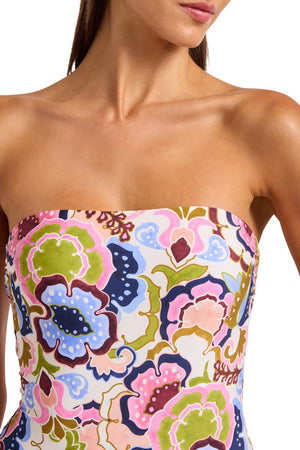 Seafolly Bandeau One Piece - Sea Blossom