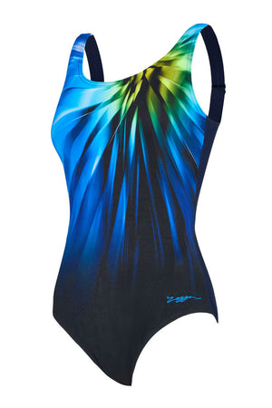 Zoggs Womens Adjustable Scoop Back One Piece - Octane
