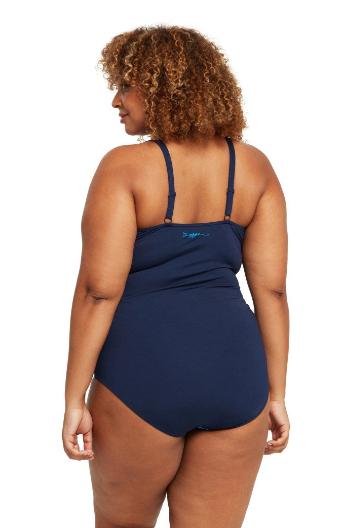 Zoggs Ruched Front One Piece Women - Aqua Digital