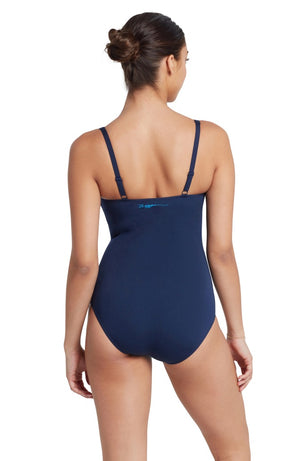 Zoggs Ruched Front One Piece Women - Aqua Digital