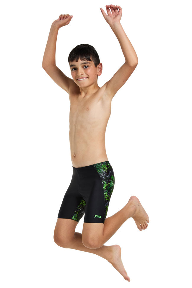 Zoggs Junior Boys Cruise Mid Jammer - Spike Green