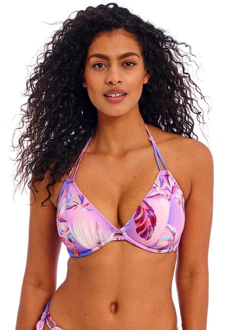 Freya Underwire Halter Bikini Top - Miami Sunset