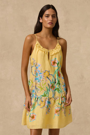 Monte & Lou Frill Tiered Mini Dress - Sophia