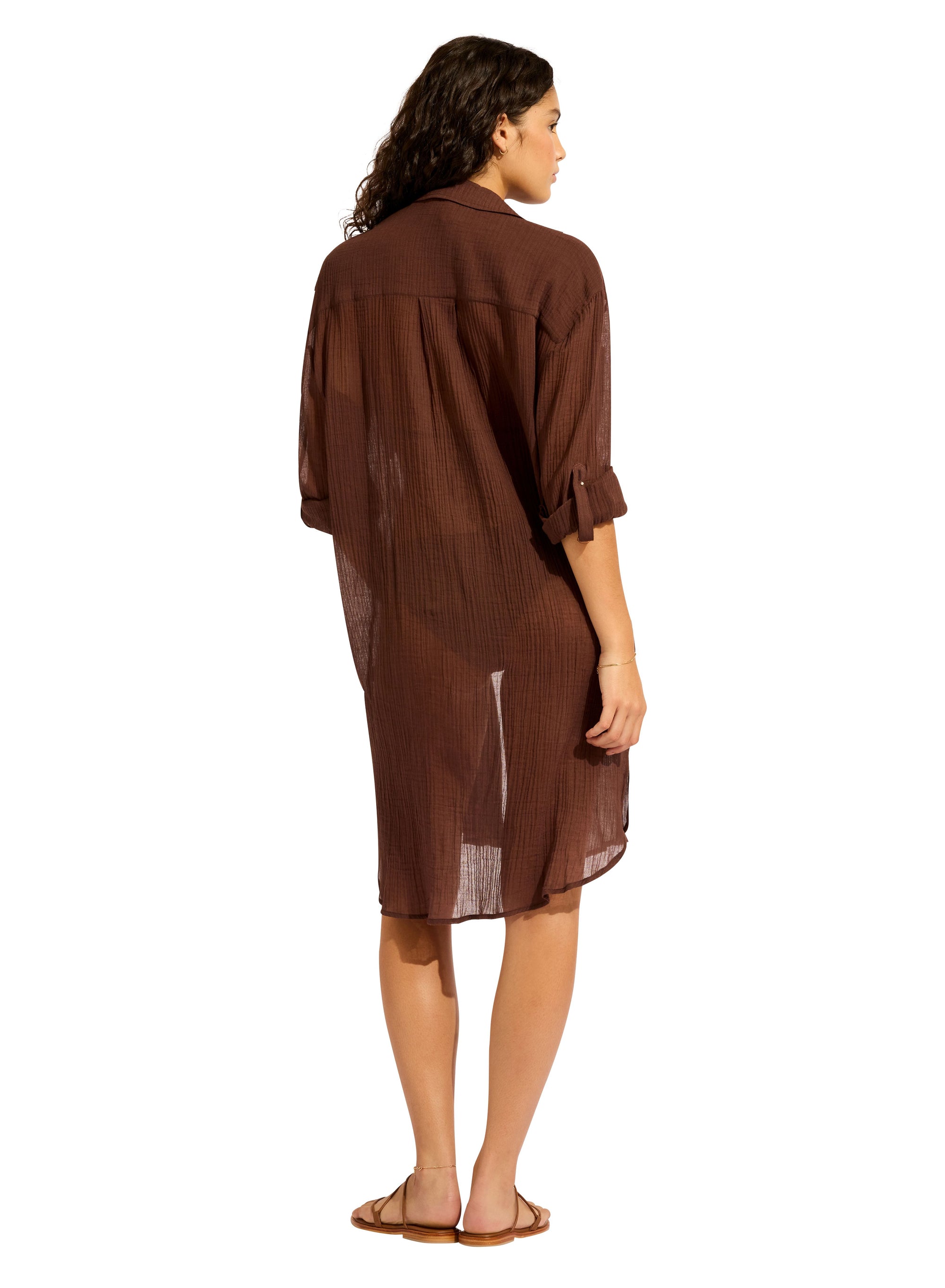 Seafolly Crinkle Twill Beach Shirt - Beach Edit