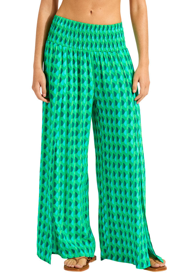 Seafolly Shirred Waist Wrap Pant - Sorrento