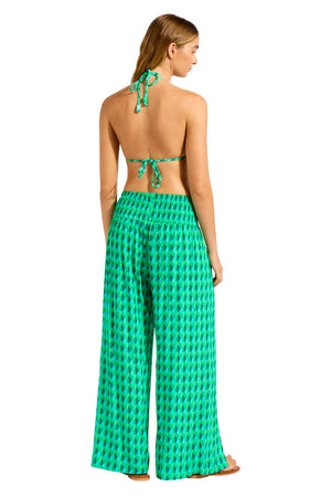 Seafolly Shirred Waist Wrap Pant - Sorrento