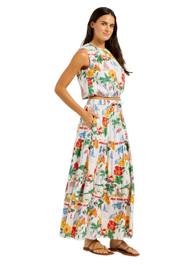 Seafolly Drawcord Waist Top - Viva Vacation