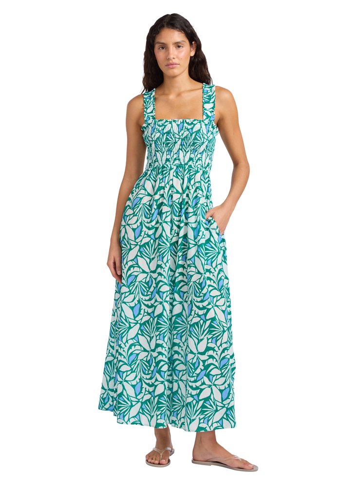Seafolly Smocked Dress - Retro Reef