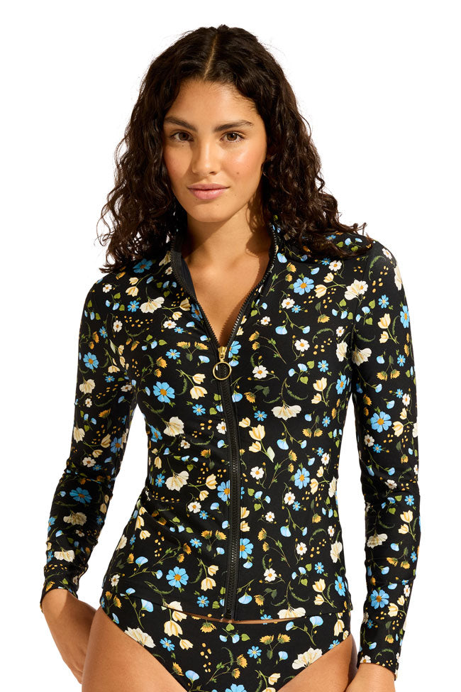 Seafolly Long Sleeve Rashvest - Modern Romance