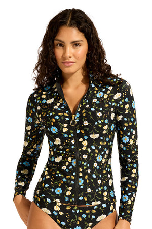 Seafolly Long Sleeve Rashvest - Modern Romance