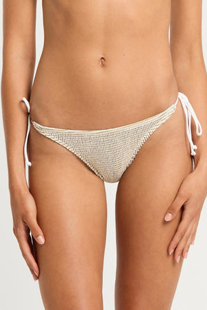 Bond-eye The Tie Side Vista Brief - White Lurex