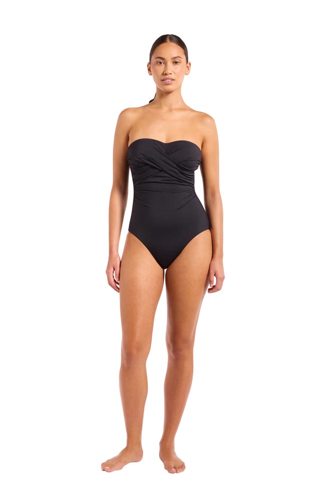 Jets Twist Front Bandeau One Piece - Jetset Smooth