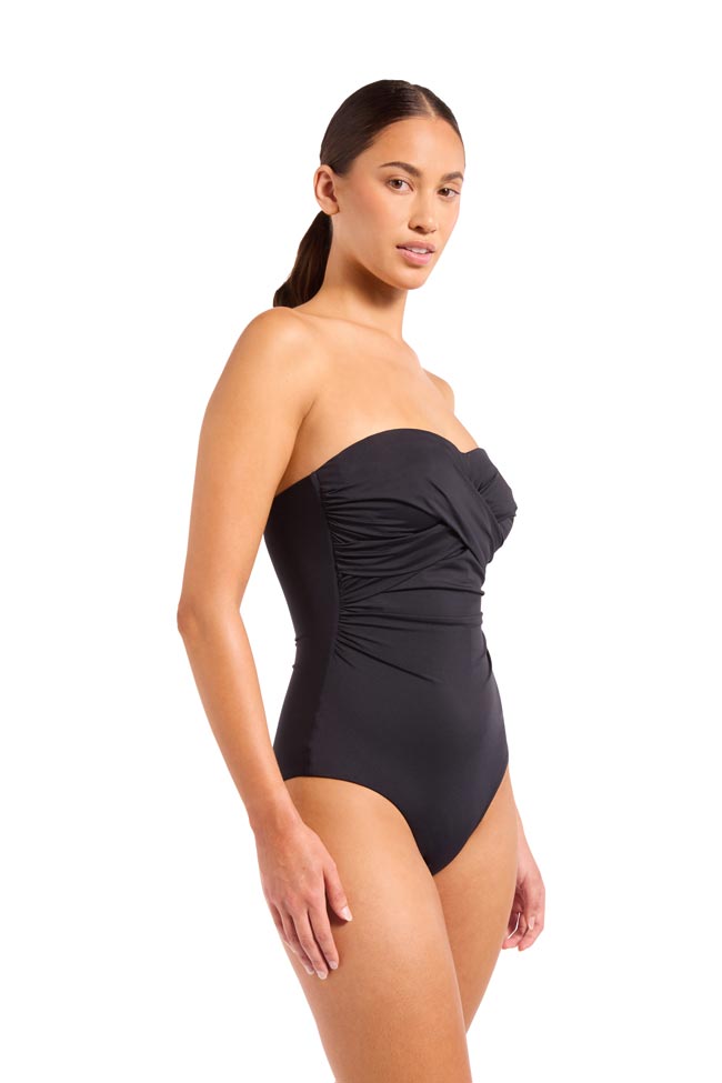 Jets Twist Front Bandeau One Piece - Jetset Smooth