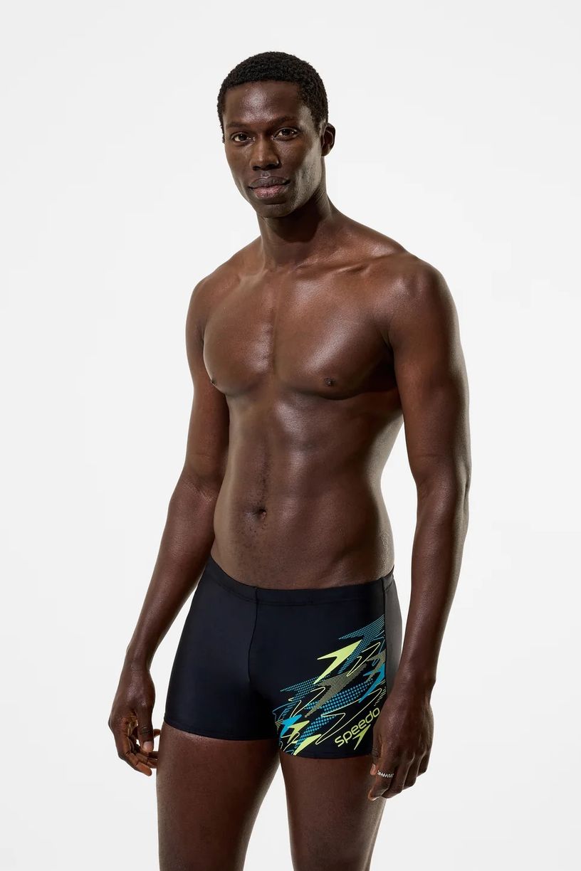 Speedo Mens Medley Logo Aquashort - Anthracite / Teal