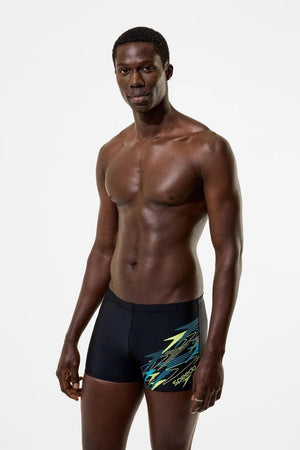 Speedo Mens Medley Logo Aquashort - Anthracite / Teal