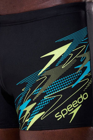 Speedo Mens Medley Logo Aquashort - Anthracite / Teal