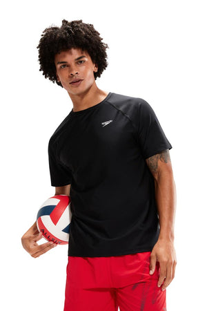 Speedo Mens Short Sleeve Swim Tee - Essentials