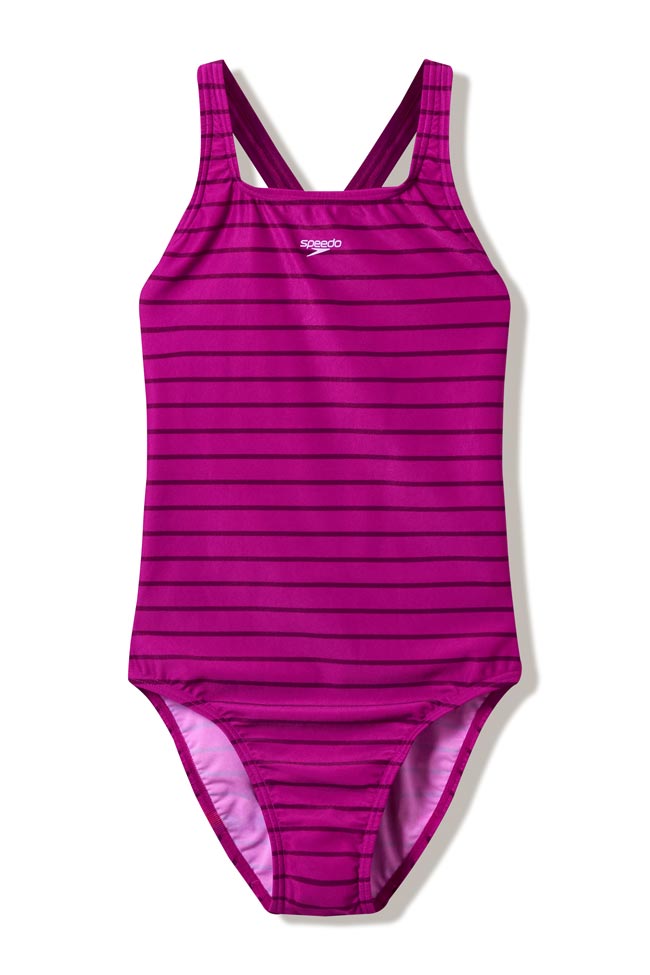 Speedo Womens Printed Medalist One Piece - Wineberry
