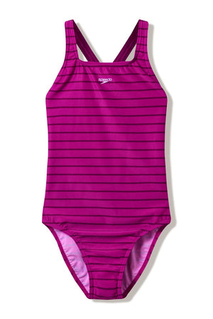 Speedo Womens Printed Medalist One Piece - Wineberry