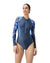 Speedo Womens Long Sleeve Swim Suit - Spruce Blue