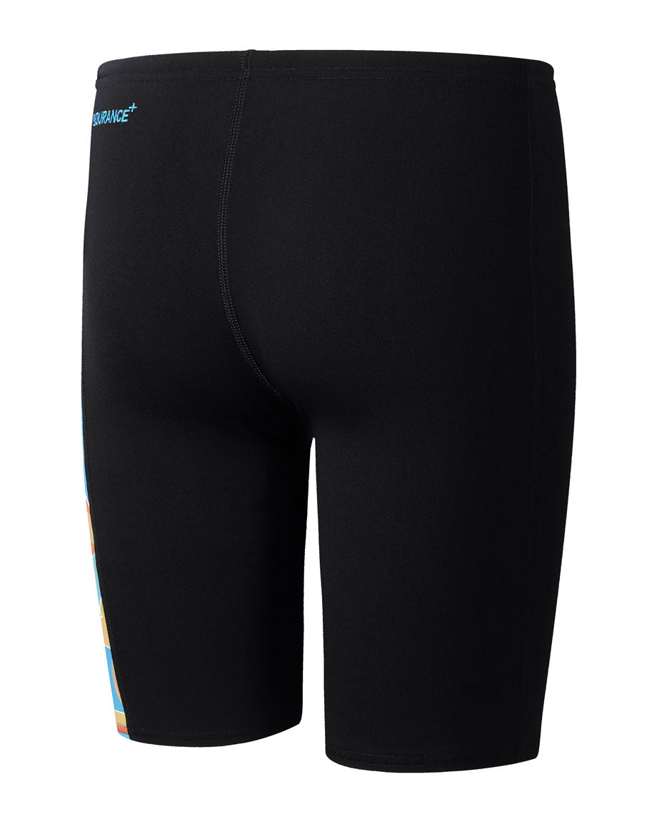 Speedo Junior Boys Digital Panel Jammer - Black/ Picton Blue/ Punch Blue